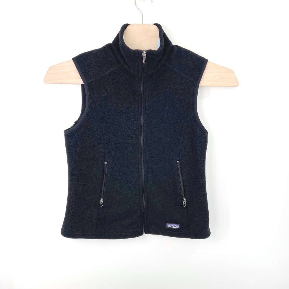 Patagonia Synchilla Fleece Vest Size L Black Full Zip Outdoor Gorpcore Layering